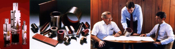 Shown are first-gen shot pins, bearing selection and top management in a meeting